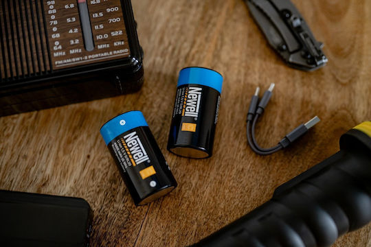 Newell Wiederaufladbare Batterien D Li-Ion 4000mAh 1,5V 2 Stück