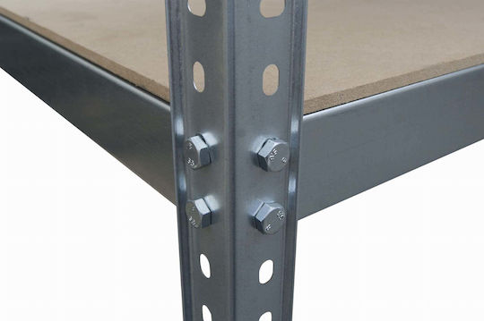 Metalkas Stabil Рафтове Дексион Галванизирано 120x40x180см с 5 Рафта с Обща Товароносимост 1000kg