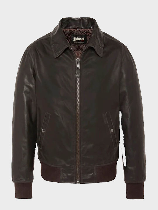 N.y.c Leather Jacket Dark Brown
