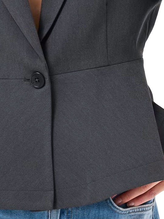 My Essential Wardrobe Long Women's Blazer Grey