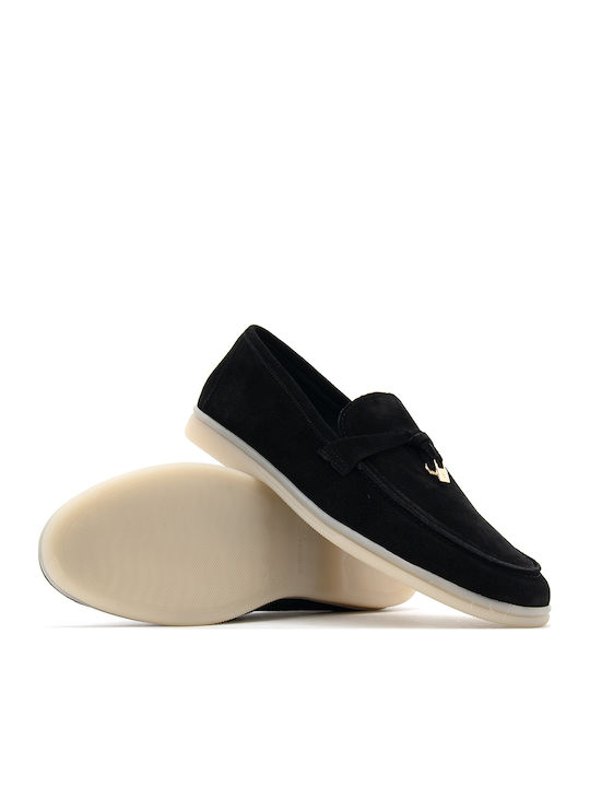 Δερμάτινα Γυναικεία Loafers σε Μαύρο Χρώμα