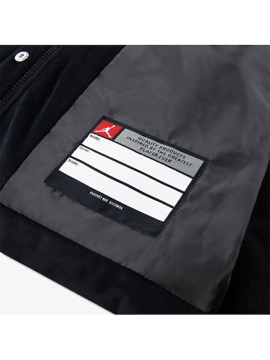 Puffer Geci Pentru Copii Matlasate Scurte Cu Glugă Negru