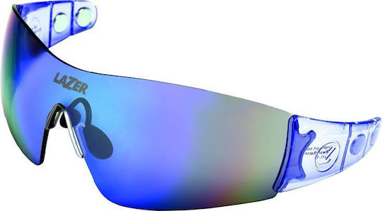 Lazer Fahrradbrillen mit Blauen Rahmen und Spiegelgläsern / Transparente Linsentypen