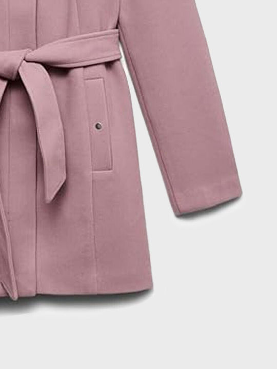 Damenmäntel Rosa mit Gürtel