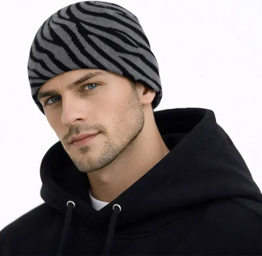 Beanie Unisex Knitted Beanie in Grey Colour