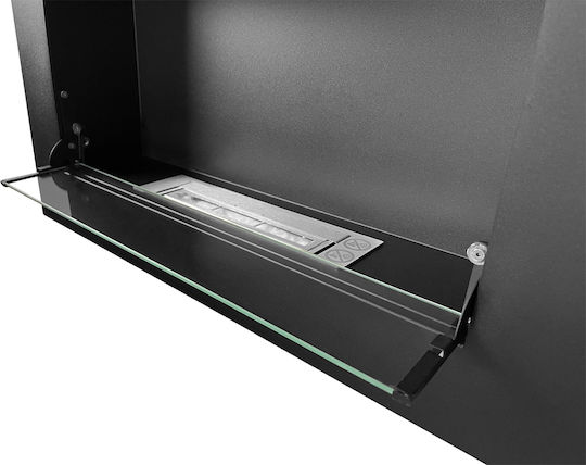 Globmetal Wall Mounted Indoor Bioethanol Fireplace Black