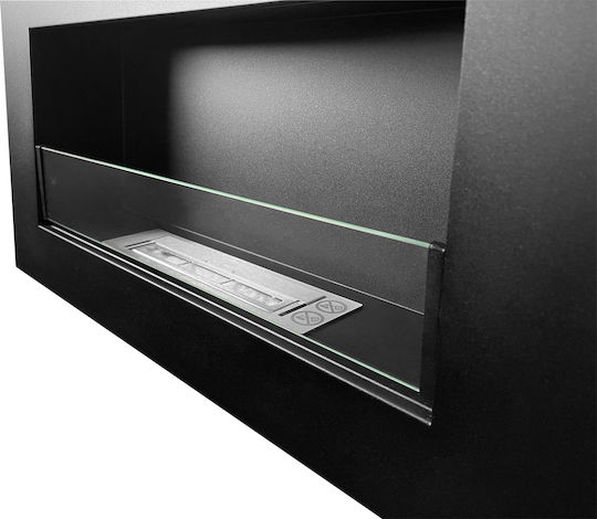 Globmetal Wall Mounted Indoor Bioethanol Fireplace Black