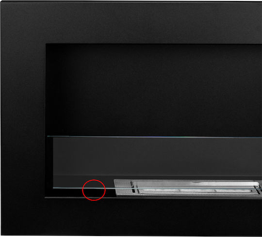 Globmetal Wall Mounted Indoor Bioethanol Fireplace Black