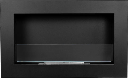 Globmetal Wall Mounted Indoor Bioethanol Fireplace Black