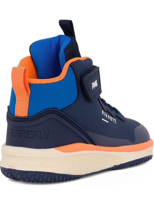 Anatomic Kids Ankle Boots Barefoot with Hoop & Loop Closure Blue