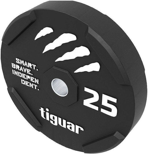 Tiguar Bumper Plate Olympic Type Rubber 1 x 25kg Φ50mm
