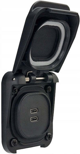 Зарядно Scanstrut Scanstrut Ventura Sc-v-usb-01 Двойна Външна Зарядна Гнездо USB-C