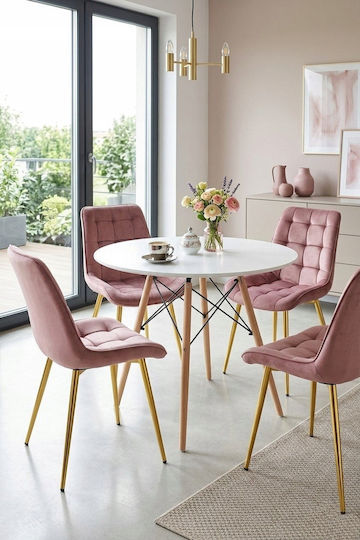 Velvet Dark Pink Dining Chair