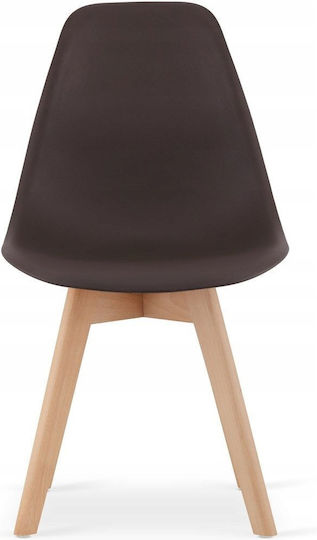 Metallic Foldable Dining Chairs Brown 3 Pieces 60x50x50cm