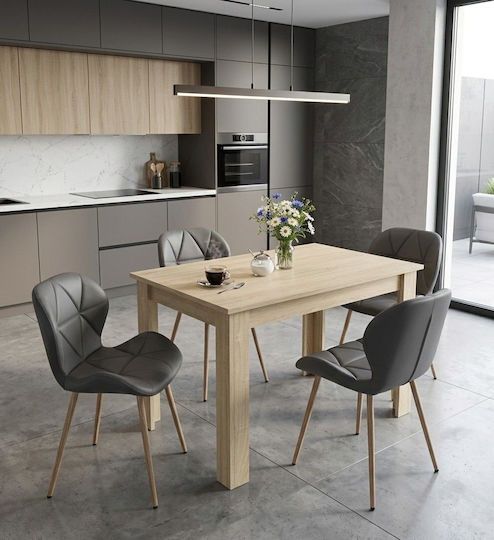 Kitchen Chairs with Artificial Leather Upholstery Grey 2 Pieces 61x52x41cm