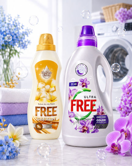 Set Gold Heart Conditioner 1l 40 Washes + Ultra Orchid Color Gel 2l 40 Washes