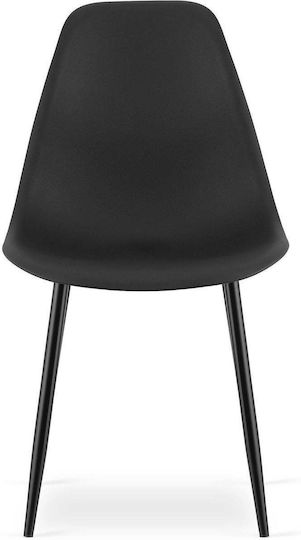 Kitchen Chairs Made of Polypropylene Black 3 Pieces 61x52x41 cm