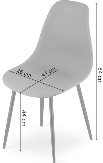 Kitchen Chairs Made of Polypropylene Black 3 Pieces 61x52x41 cm
