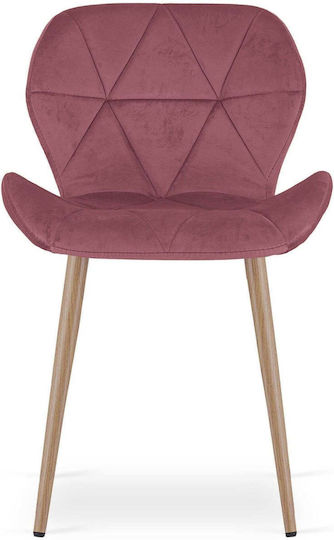 Velvet Dining Chair Dark Pink 52x47x46cm