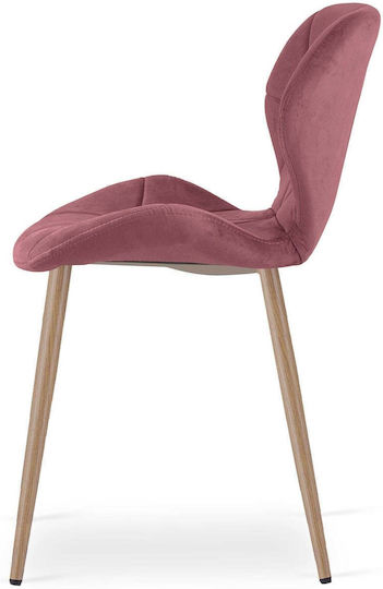 Velvet Dining Chair Dark Pink 52x47x46cm