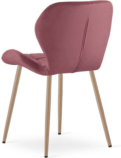 Velvet Dining Chair Dark Pink 52x47x46cm