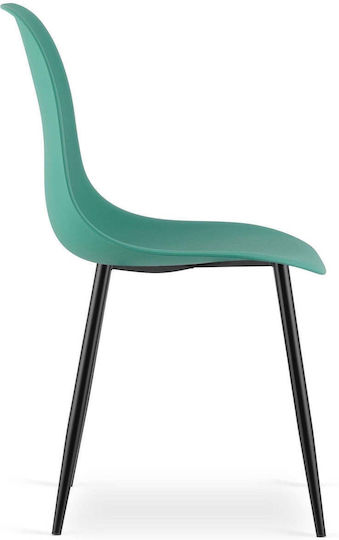 Kitchen Chairs Made of Polypropylene Green 3 Pieces 61x52x41cm