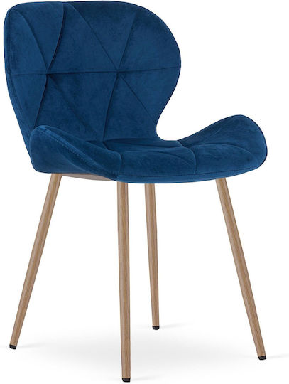 Leobert Ess- und Küchenstühle Samt Navy Blau 3Stücke 61x51x52cm