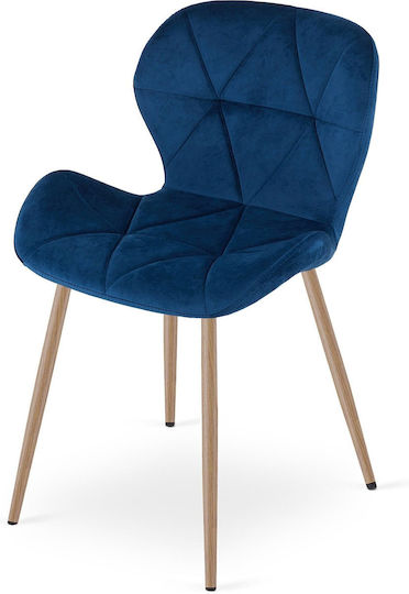 Leobert Ess- und Küchenstühle Samt Navy Blau 3Stücke 61x51x52cm