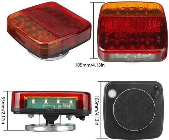 Безжични LED светлини за ремарке с магнитен монтаж 2 бр