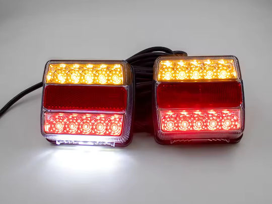 LED Магнитни задни светлини за ремарке 12V щепсел 5 m кабел