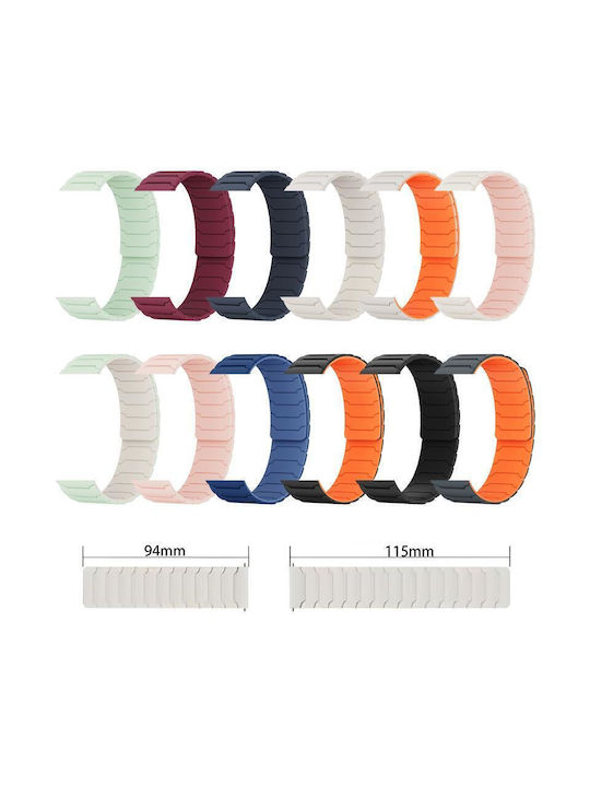 Xiaomi Band 10 Pro/9 Pro Redmi Watch 6 5 4 Xdfind Magnetic Silicone Watch Strap Starlight Orange