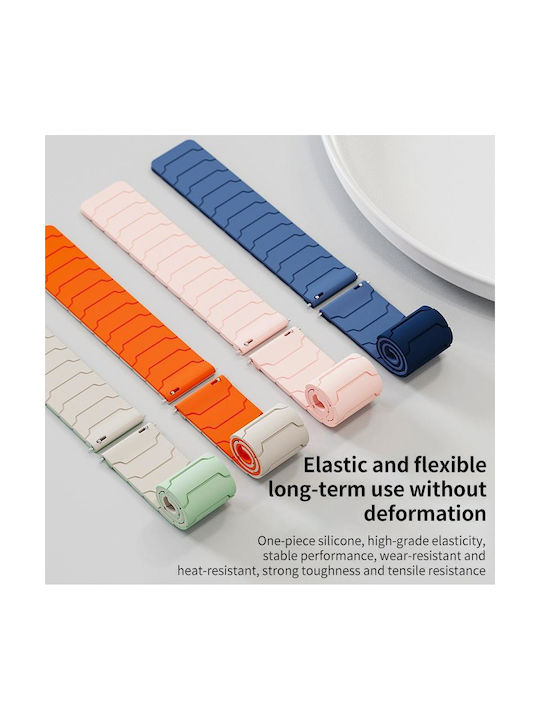 Xiaomi Band 10 Pro/9 Pro Redmi Watch 6 5 4 Xdfind Magnetic Silicone Watch Strap Starlight Orange