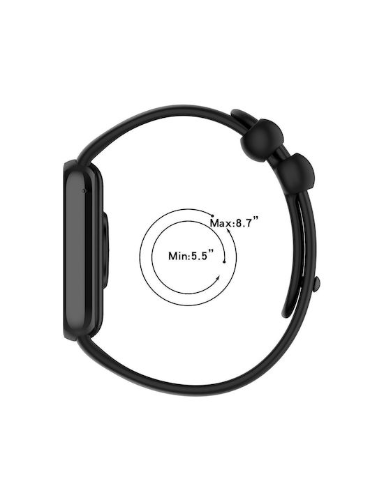 Xiaomi Band 10 Pro/9 Pro Redmi Watch 6 5 4 Xdfind Monochrome Black Buckle Silicone Watch Strap Starlight