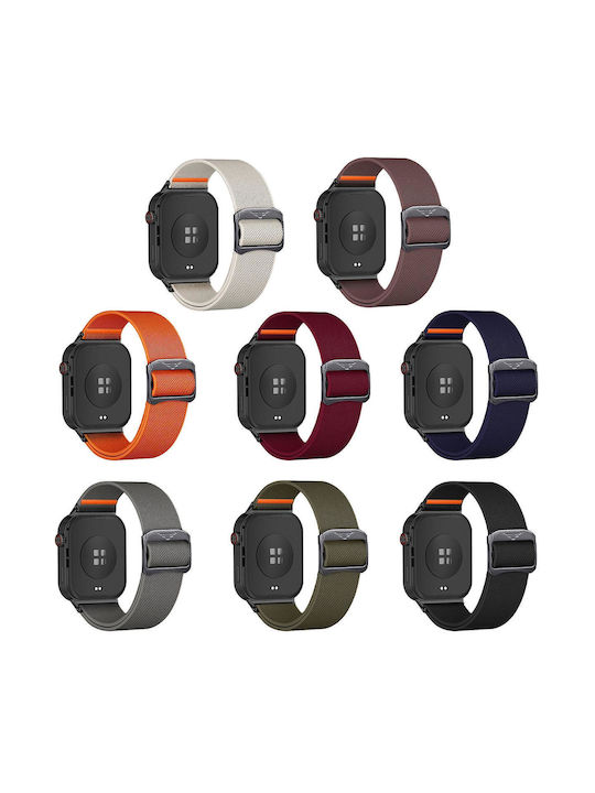 Xiaomi Band 10 Pro Redmi Watch 6 5 Bull Bead Buckle Elastic Nylon Watch Band Smoky Purple