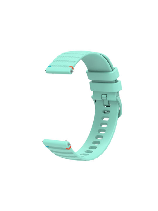 Garmin Venu 3s Silicone Embossed Wave Style 18mm Teal Green