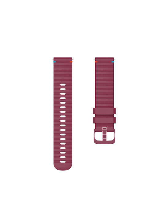 Garmin Venu 3s Silicone Strap Embossed Wave Style 18mm Wine Red