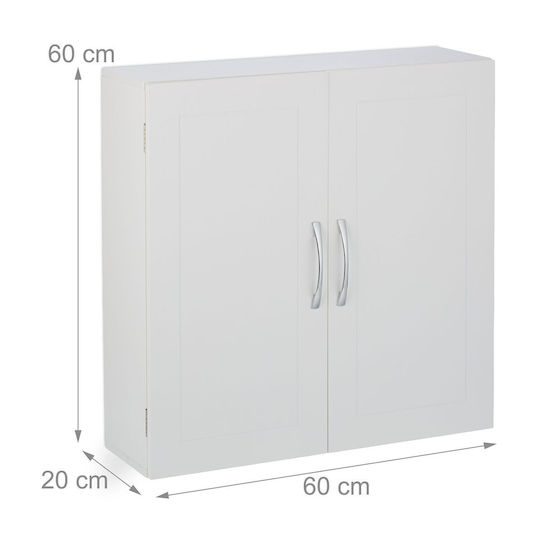Relaxdays Dulap de baie 60x20x60cm Alb