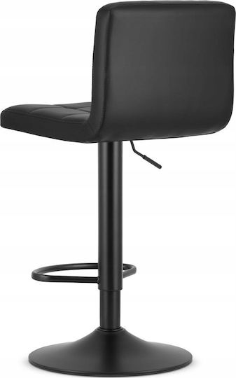 Prot Bar Stools with Backrest & Adjustable Height Black 2 Pieces 50x43x52 cm
