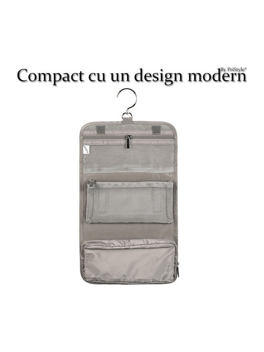 Geantă Organizator Pentru Accesorii De Igienă Și Cosmetice Cu 2 Buzunare Modulare Detasabile Folosibile Independent Prindere Rapidă Și Puternică Velcro Ideală Pentru Călătorii Vacanțe Gri Pristyle