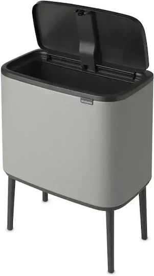 Brabantia Кош за боклук Пластмасов Push 36 л Сив
