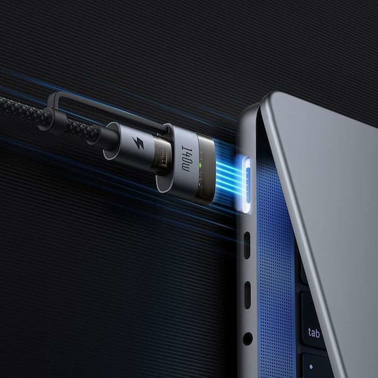 Mcdodo Магнитен / LED Кабел USB-C Мъжки - USB-C / Magsafe 3 240W PD Черен 2m CA-8860