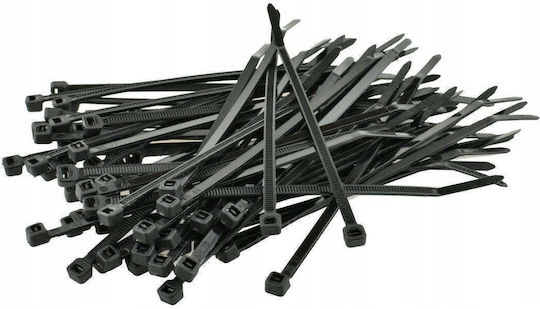 Qoltec Plastic Cable Ties 120mmx2.5mm in Black Colour (100pcs)