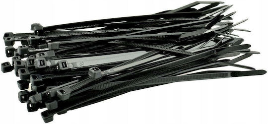 Qoltec Plastic Cable Ties 120mmx2.5mm in Black Colour (100pcs)