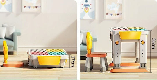 Lean Toys Τουβλάκια Τραπεζάκι 3 σε 1, για 3+ Ετών 55τμχ