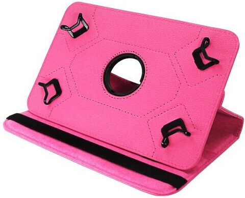 Enkay Hat Prince Rotating Flip Cover Stand Tablet Case 7 Inch Fuchsia