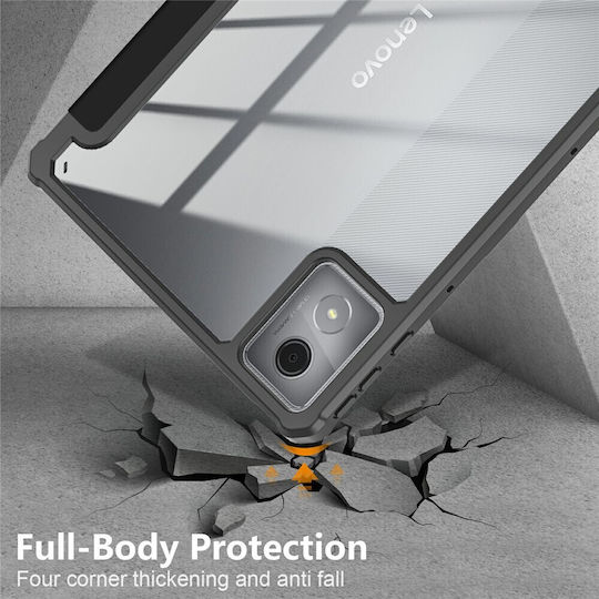 Калъф Книга Tri-fold Стойка Прозрачна Твърда Гръб Lenovo Tab K11 Plus Черен
