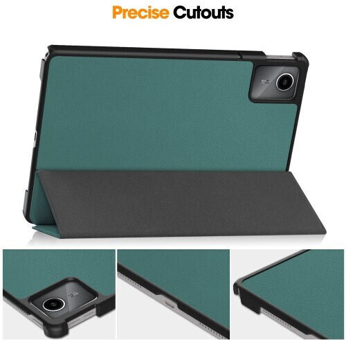 Калъф Книга Три-сгъваем Със Стойка Lenovo Tab M11 Xiaoxin Pad 11 2024 Горско Зелено