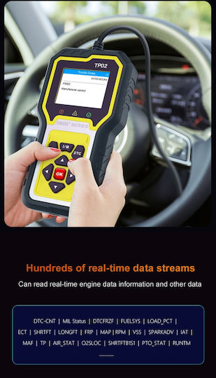 Techstar Tp02 Auto Diagnostic Tester Complete Obd2 System – Full Car Diagnosis Oil Reset Read Clear Dtc Live Data Information