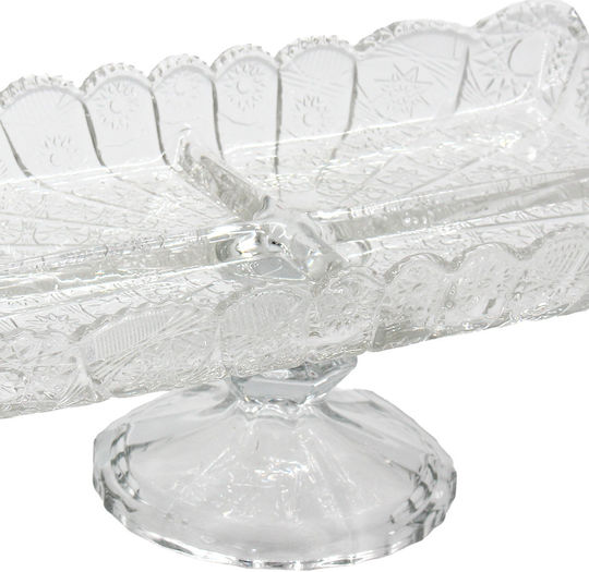 Keskor Suporturi și Tavă Pentru Turn De Desert Din Sticlă Ø28.5cm Lățime 16.5xLungime 11cm Keskor Suporturi și Tavă Pentru Turn De Desert Din Sticlă Ø28.5cm Lățime 16.5xLungime 11cm