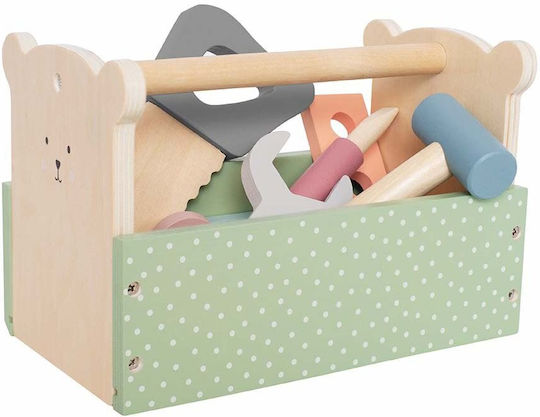 Jabadabado Xylophone & Wooden Suitcase With Tools Teddy Made Of Wood 15 Pcs